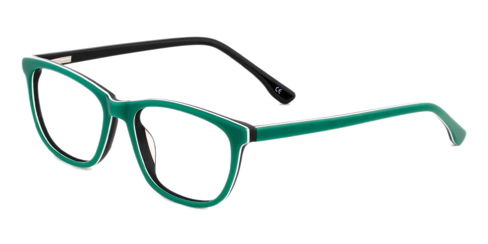 Machovec Green Acetate Eyeglasses , SpringHinges , UniversalBridgeFit Frames from ABBE Glasses