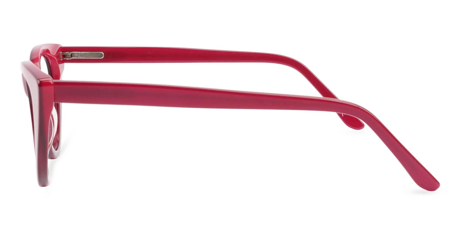 Nora Red Acetate Eyeglasses , SpringHinges , UniversalBridgeFit Frames from ABBE Glasses