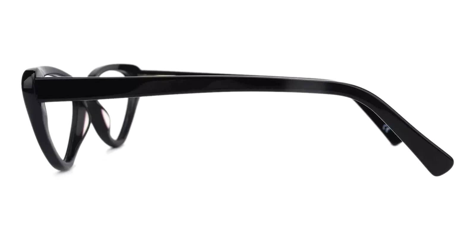 Hannah Black Acetate Eyeglasses , SpringHinges , UniversalBridgeFit Frames from ABBE Glasses