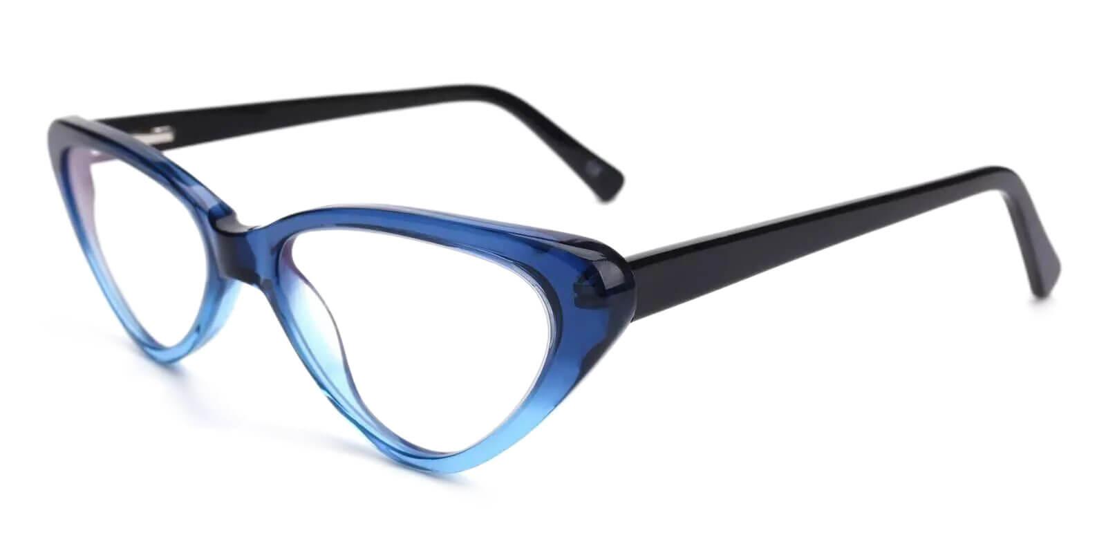 Hannah Blue Acetate Eyeglasses , SpringHinges , UniversalBridgeFit Frames from ABBE Glasses