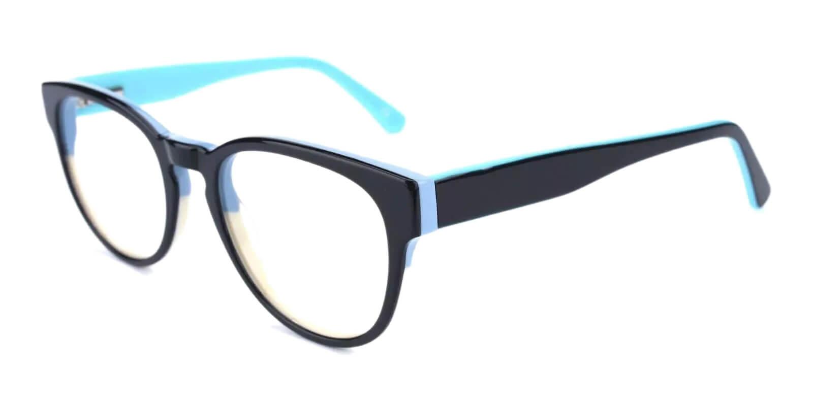 Aurora Blue Acetate Eyeglasses , Fashion , SpringHinges , UniversalBridgeFit Frames from ABBE Glasses