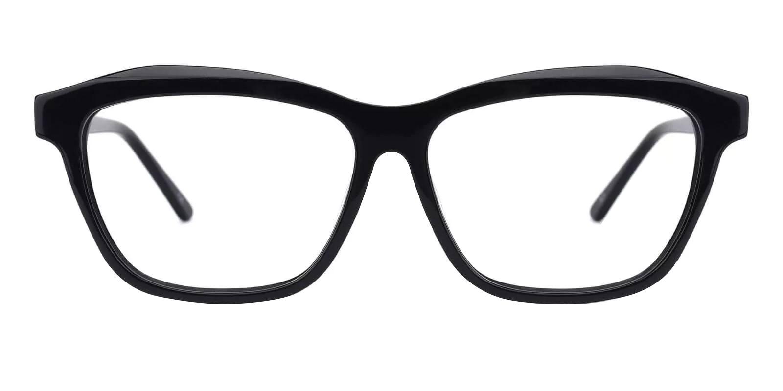 Sonia Black Acetate SpringHinges , UniversalBridgeFit , Eyeglasses Frames from ABBE Glasses