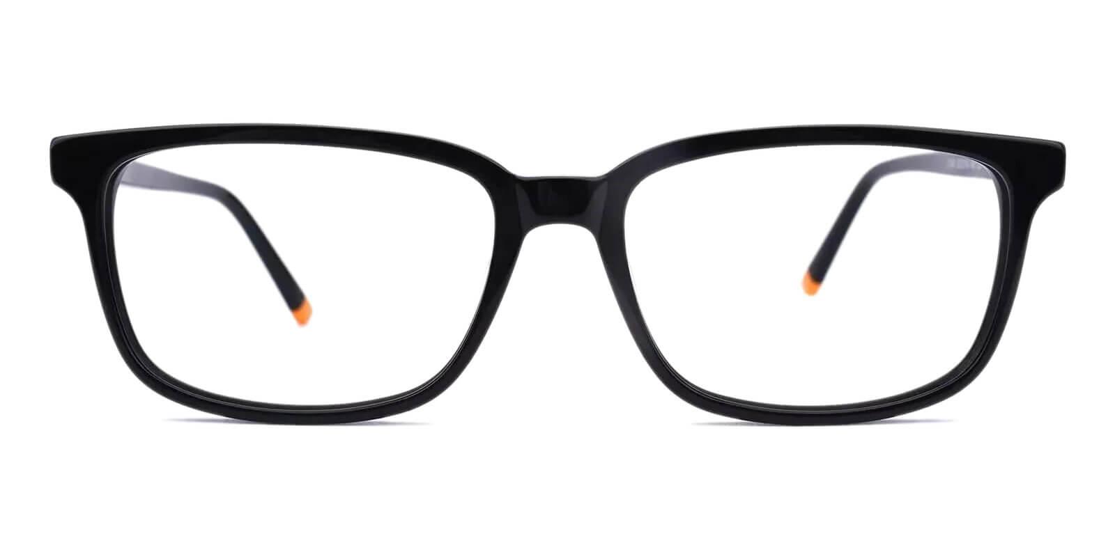 Leupp Corner Black Acetate Eyeglasses , UniversalBridgeFit , SpringHinges Frames from ABBE Glasses