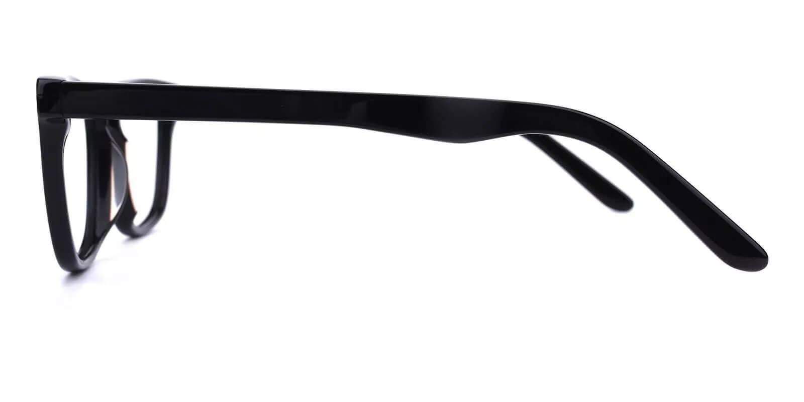 Alta Black Acetate Eyeglasses , SpringHinges , UniversalBridgeFit Frames from ABBE Glasses