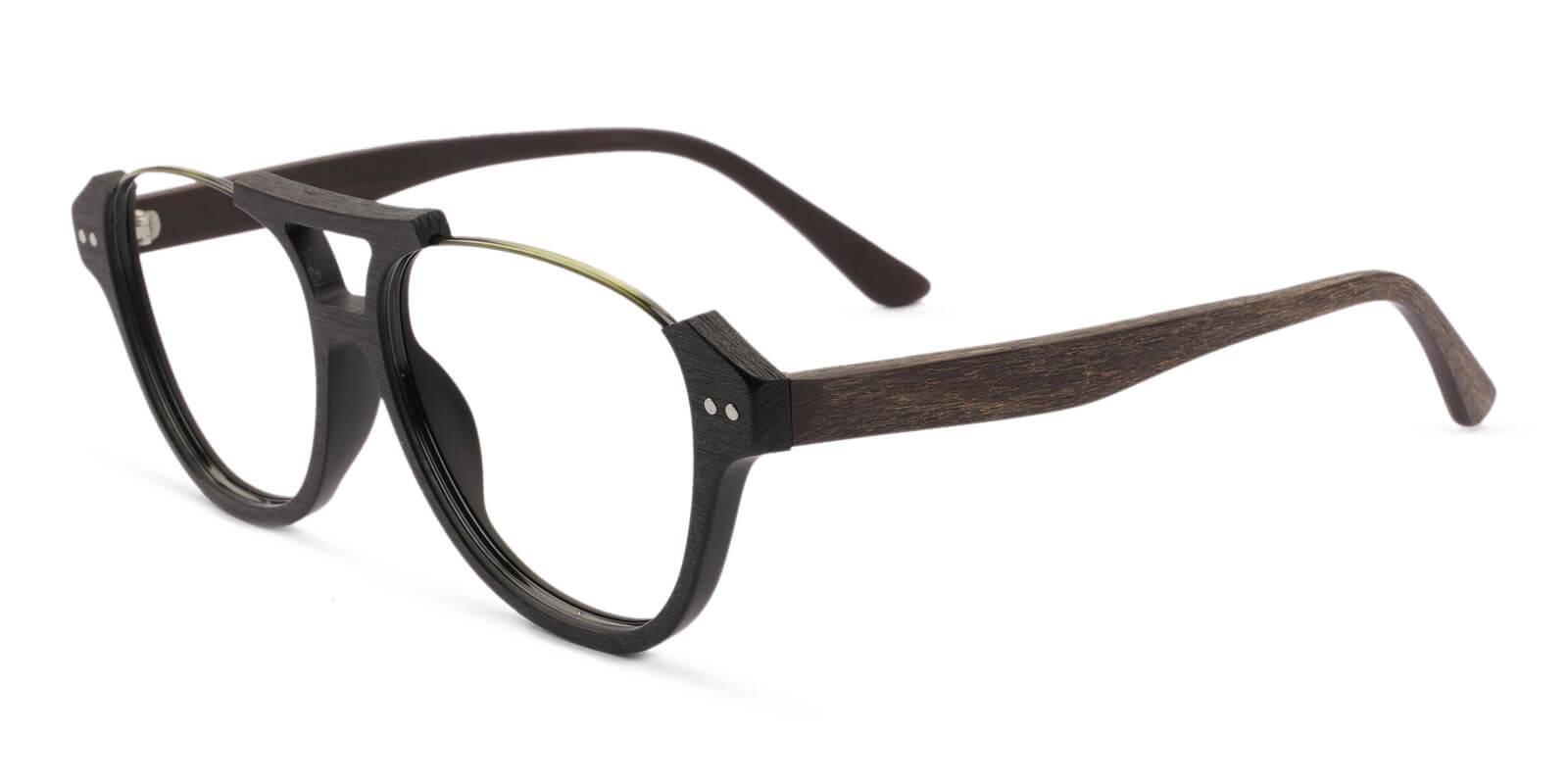 Ocean Gate Brown Combination Eyeglasses , UniversalBridgeFit Frames from ABBE Glasses