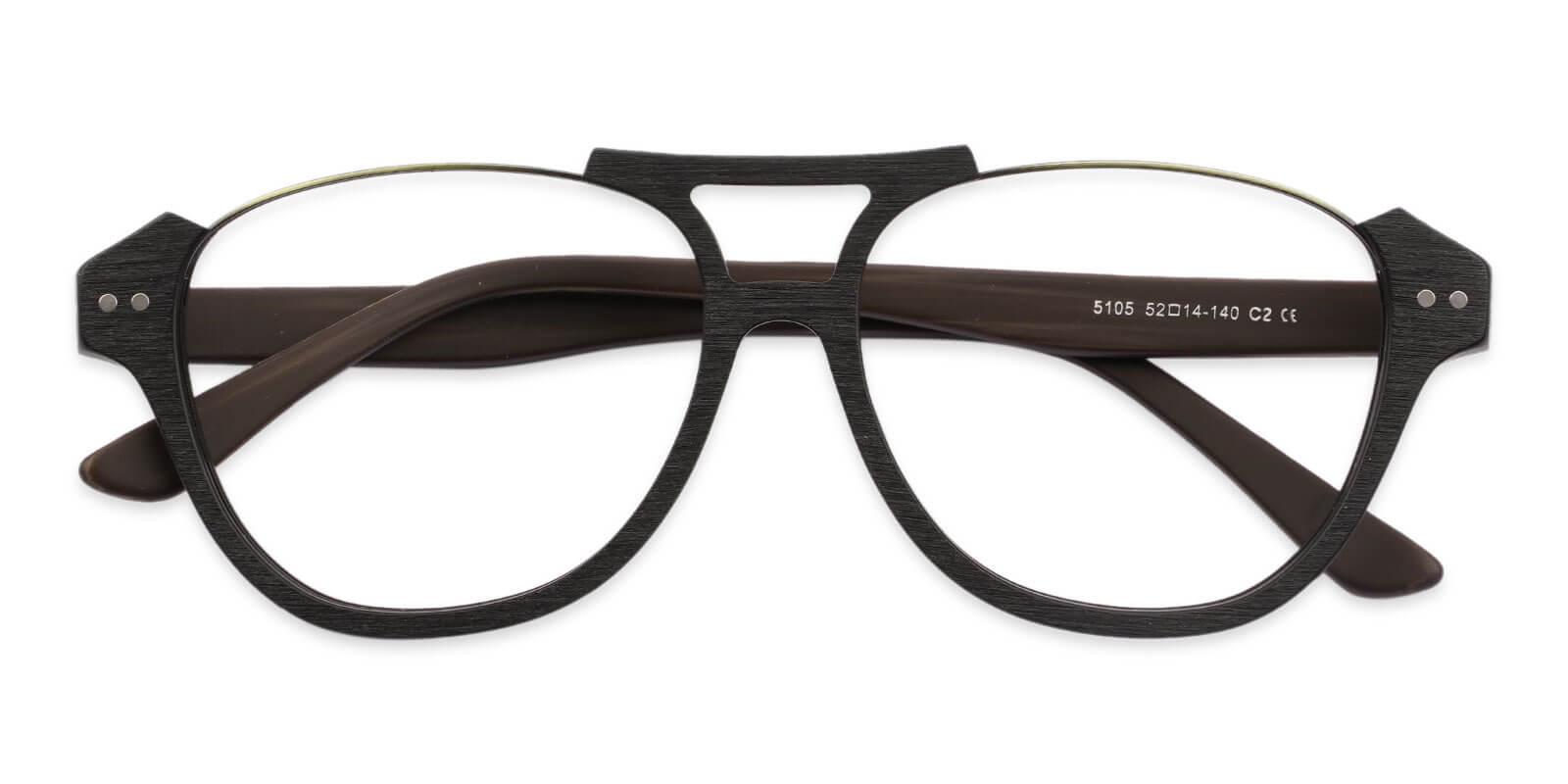 Ocean Gate Brown Combination Eyeglasses , UniversalBridgeFit Frames from ABBE Glasses