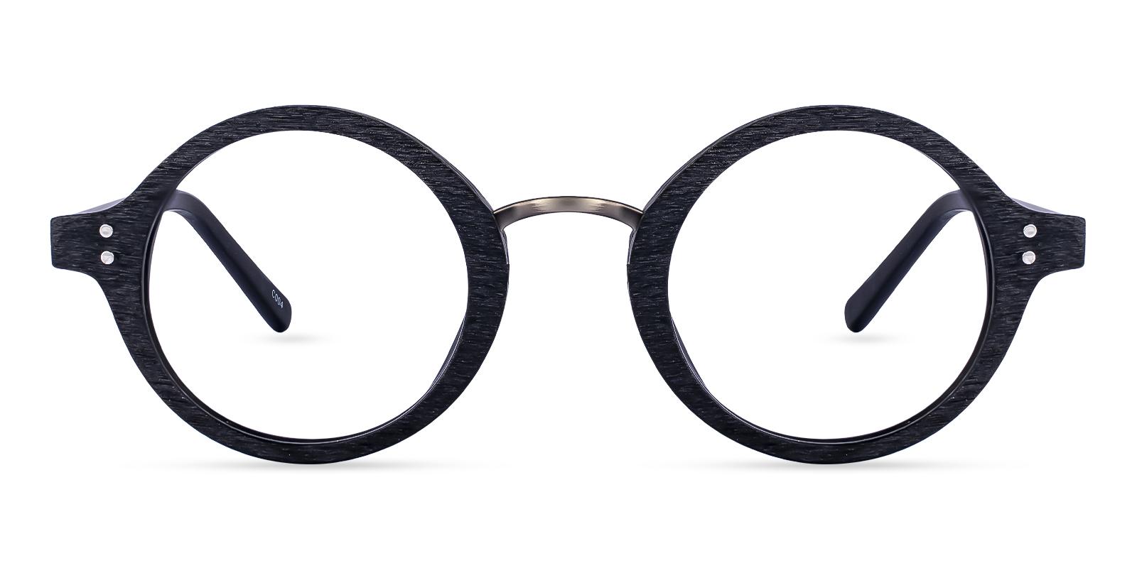 Piggott Black Acetate Eyeglasses , SpringHinges , UniversalBridgeFit Frames from ABBE Glasses