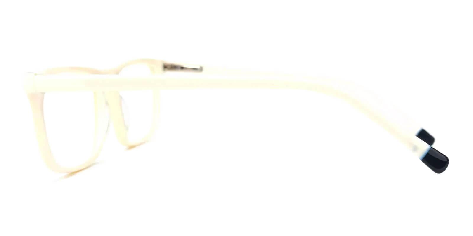 McIntosh White Acetate Eyeglasses , Lightweight , SpringHinges , UniversalBridgeFit Frames from ABBE Glasses