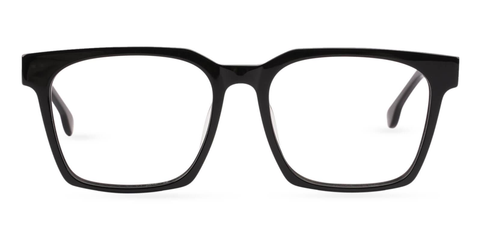 Gilbert Black Acetate Eyeglasses , UniversalBridgeFit Frames from ABBE Glasses