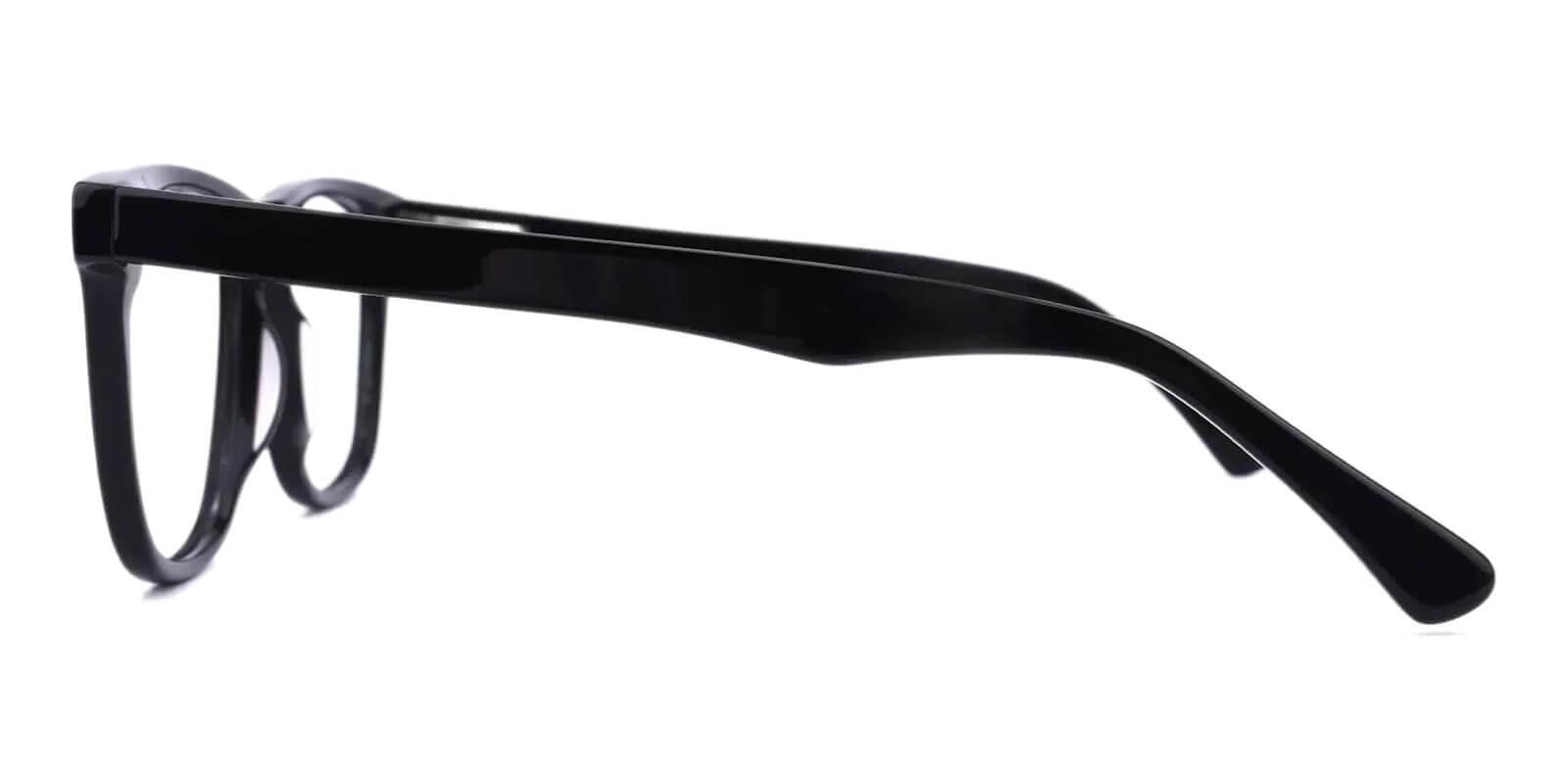 Montalvo Black Acetate Eyeglasses , SpringHinges , UniversalBridgeFit Frames from ABBE Glasses