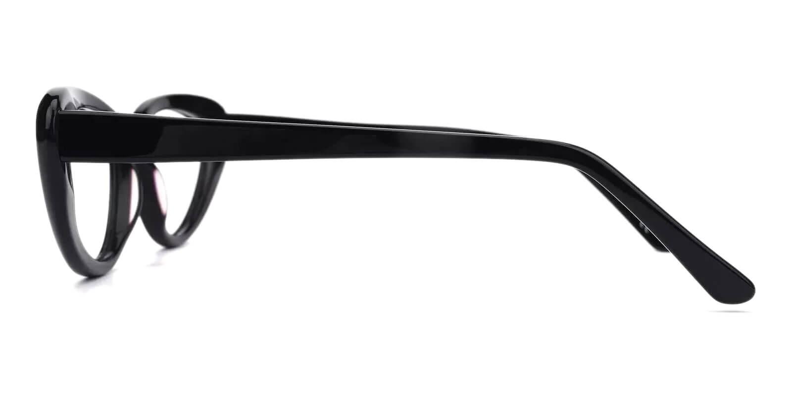 Stella Black Acetate Eyeglasses , SpringHinges , UniversalBridgeFit Frames from ABBE Glasses