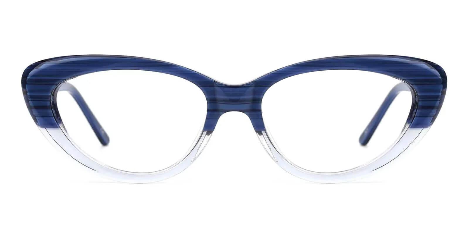 Stella Blue Acetate Eyeglasses , SpringHinges , UniversalBridgeFit Frames from ABBE Glasses