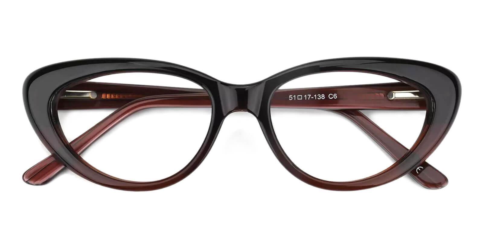 Stella Brown Acetate Eyeglasses , SpringHinges , UniversalBridgeFit Frames from ABBE Glasses