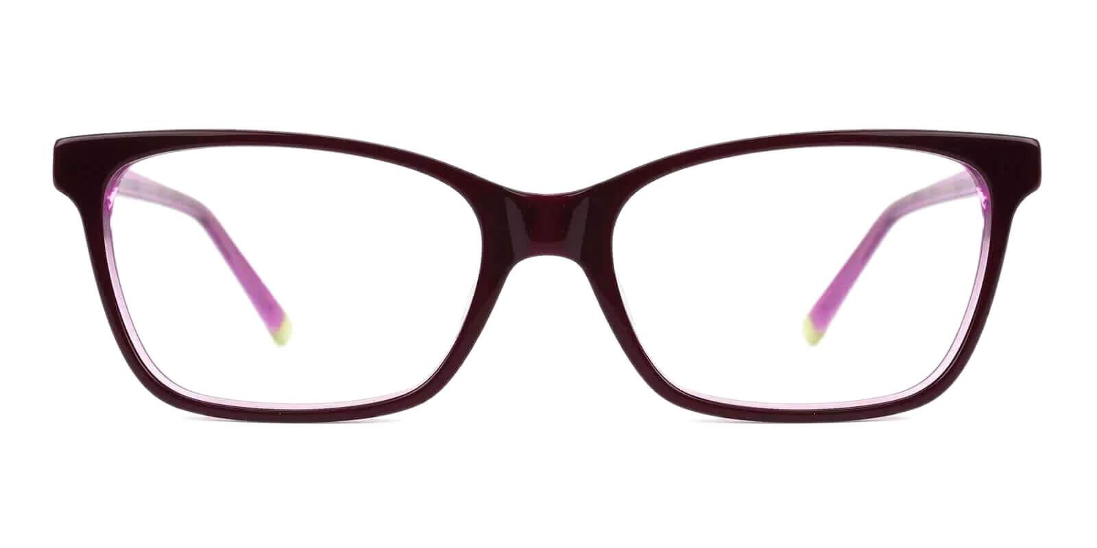 RingGold Purple Acetate Eyeglasses , SpringHinges , UniversalBridgeFit Frames from ABBE Glasses