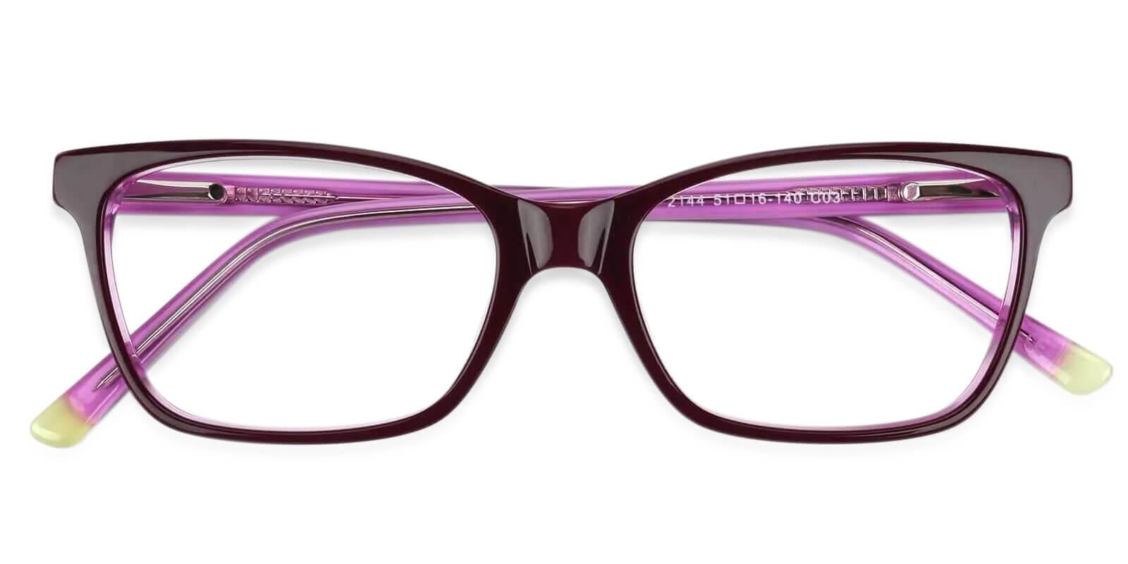 RingGold Purple Acetate Eyeglasses , SpringHinges , UniversalBridgeFit Frames from ABBE Glasses
