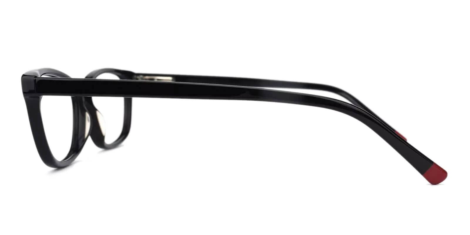 Levant Black Acetate Eyeglasses , SpringHinges , UniversalBridgeFit Frames from ABBE Glasses