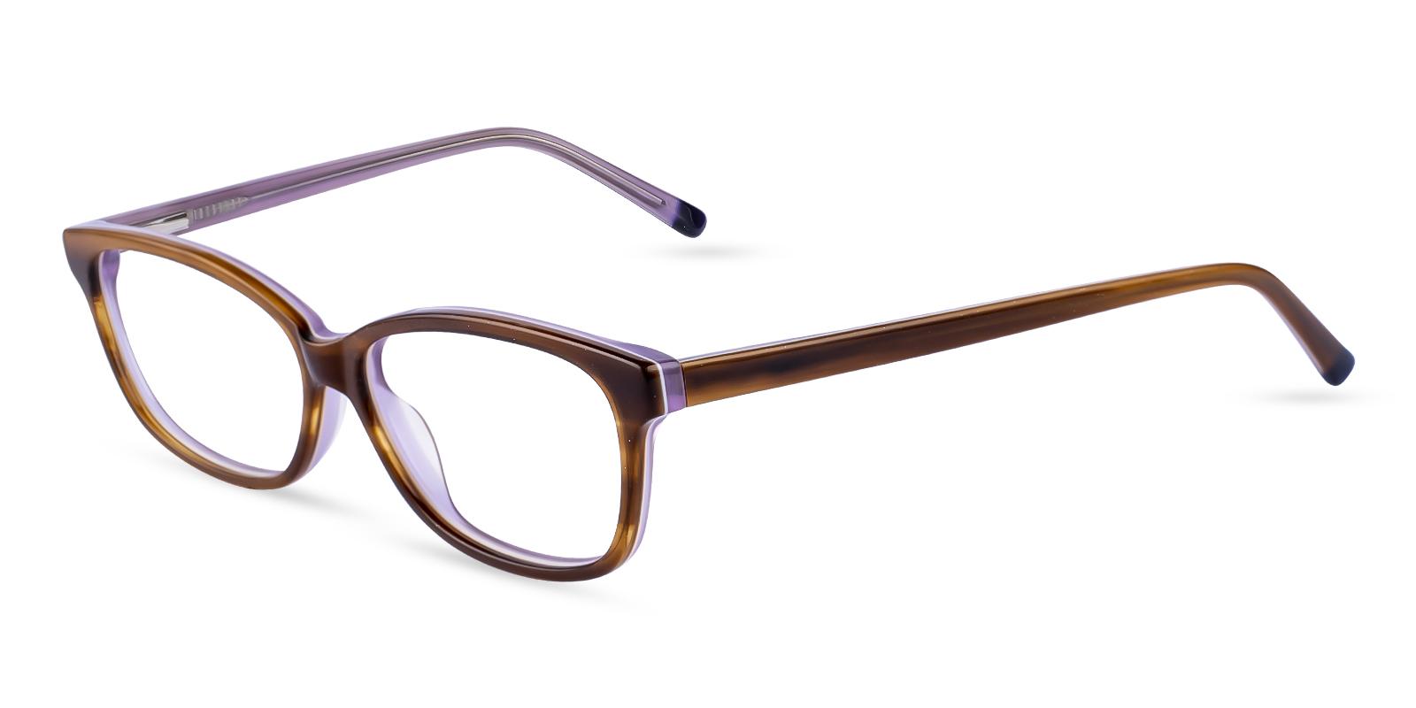 Levant Brown Acetate Eyeglasses , SpringHinges , UniversalBridgeFit Frames from ABBE Glasses