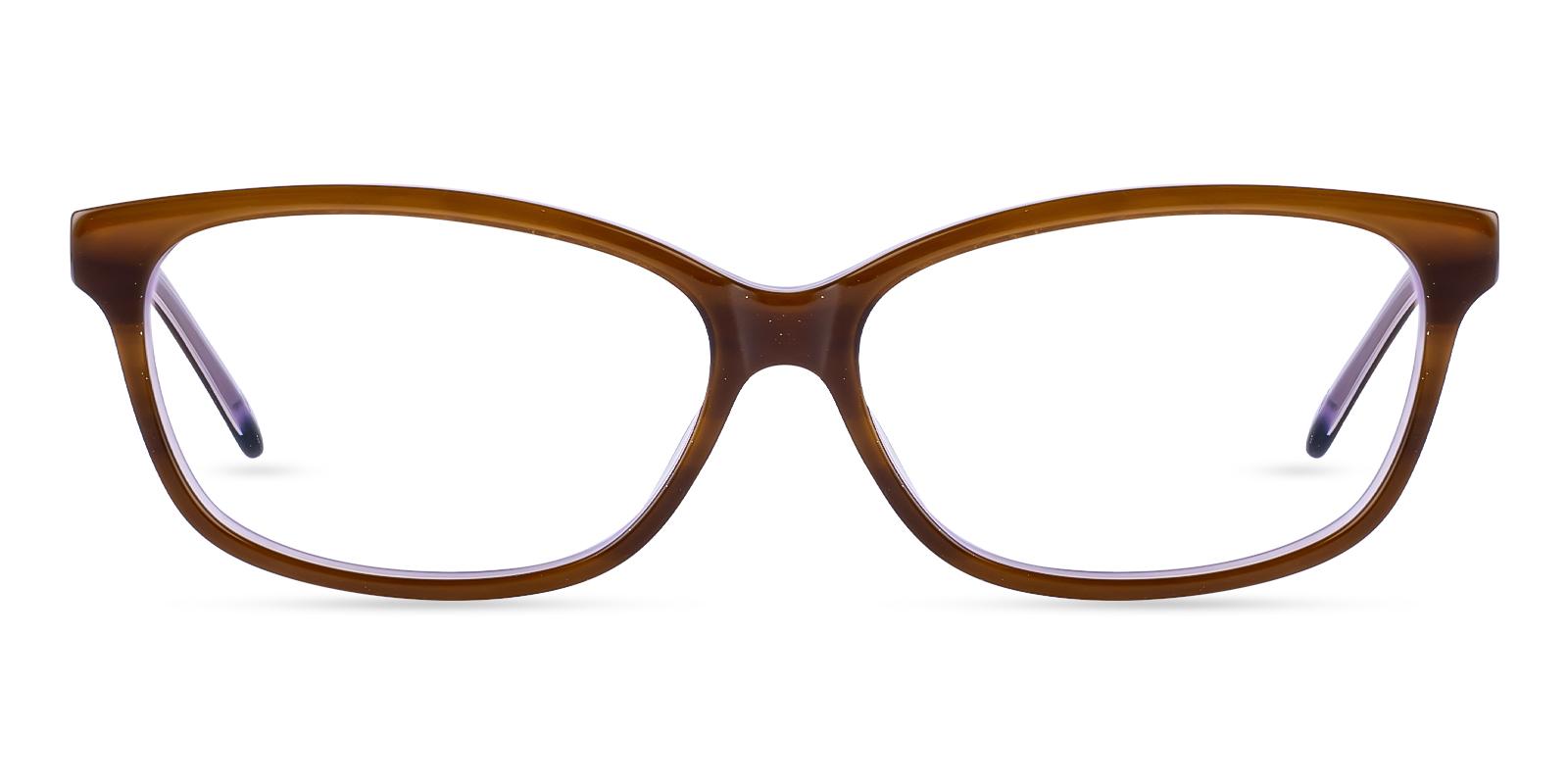 Levant Brown Acetate Eyeglasses , SpringHinges , UniversalBridgeFit Frames from ABBE Glasses