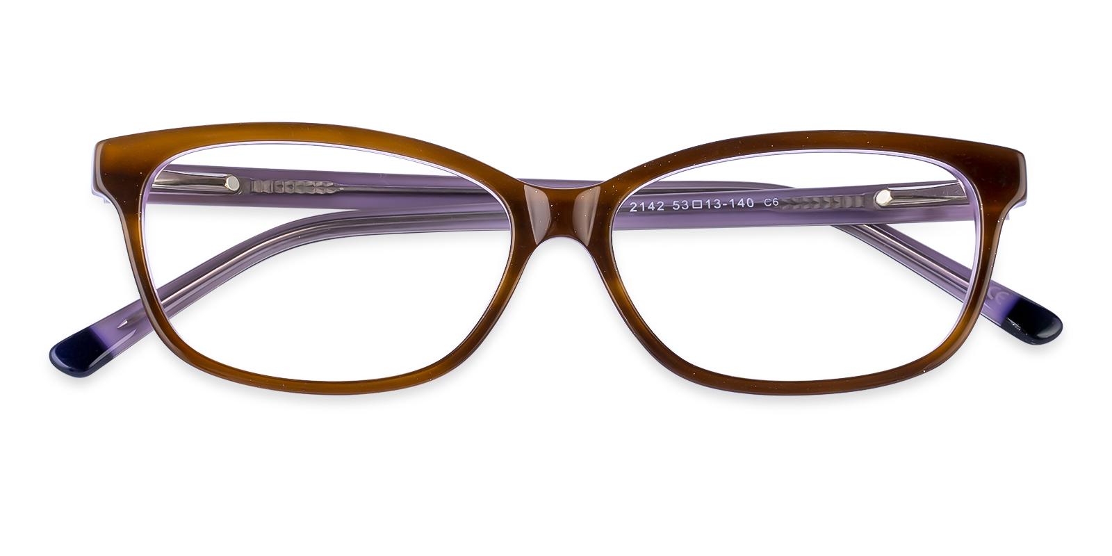 Levant Brown Acetate Eyeglasses , SpringHinges , UniversalBridgeFit Frames from ABBE Glasses