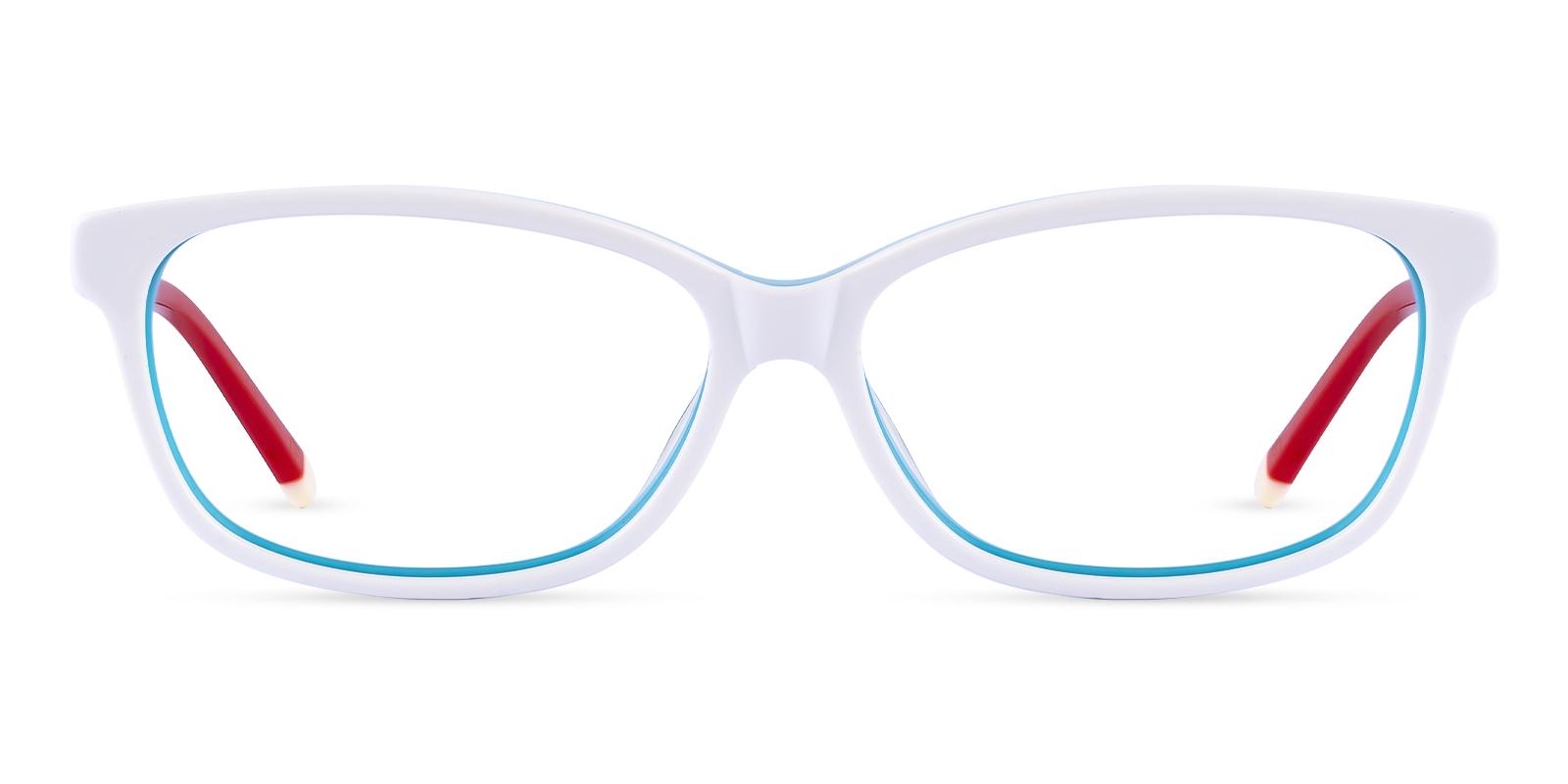 Levant White Acetate Eyeglasses , SpringHinges , UniversalBridgeFit Frames from ABBE Glasses
