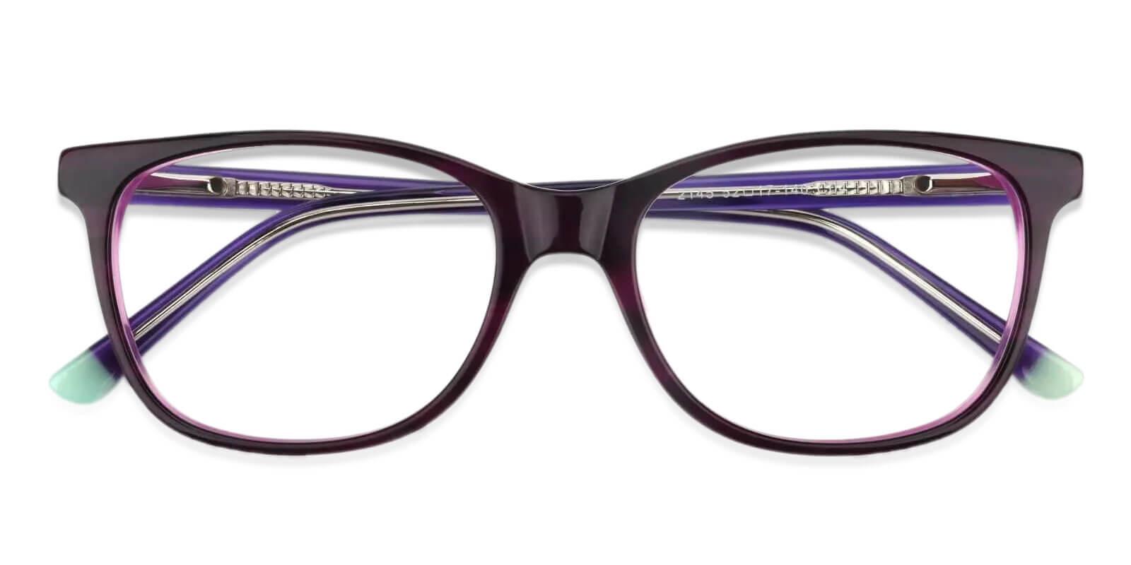 Hibbard Purple Acetate Eyeglasses , SpringHinges , UniversalBridgeFit Frames from ABBE Glasses