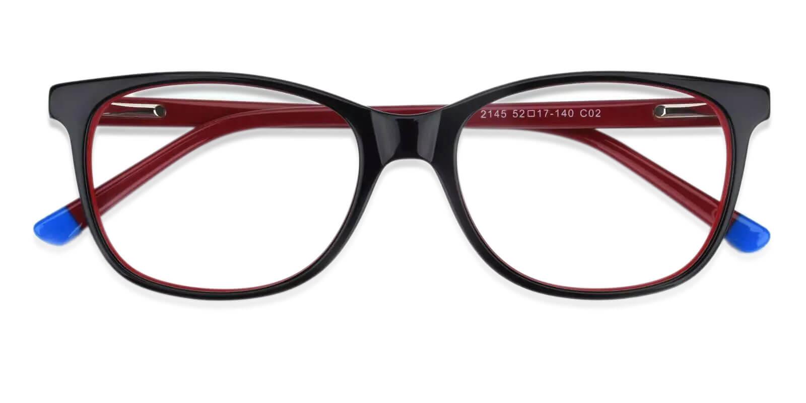 Hibbard Red Acetate Eyeglasses , SpringHinges , UniversalBridgeFit Frames from ABBE Glasses
