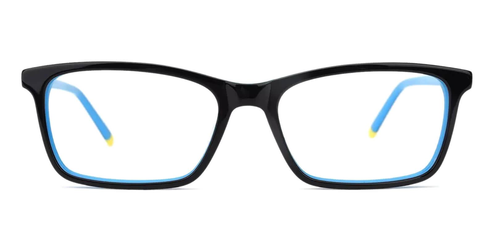 Quasqueton Blue Acetate Eyeglasses , SpringHinges , UniversalBridgeFit Frames from ABBE Glasses