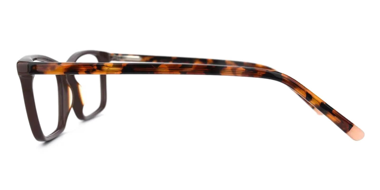 Quasqueton Brown Acetate Eyeglasses , SpringHinges , UniversalBridgeFit Frames from ABBE Glasses