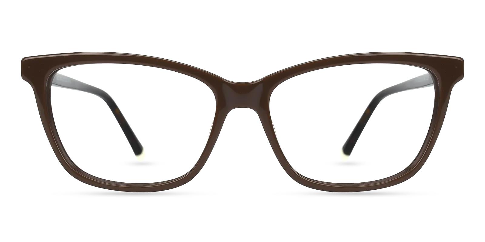 Zion Brown Acetate Eyeglasses , SpringHinges , UniversalBridgeFit Frames from ABBE Glasses