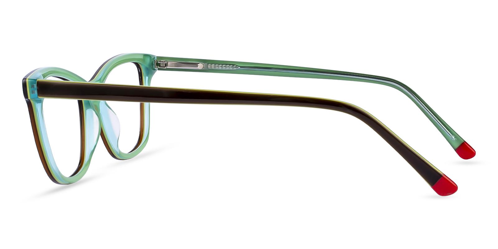 Zion Green Acetate Eyeglasses , SpringHinges , UniversalBridgeFit Frames from ABBE Glasses