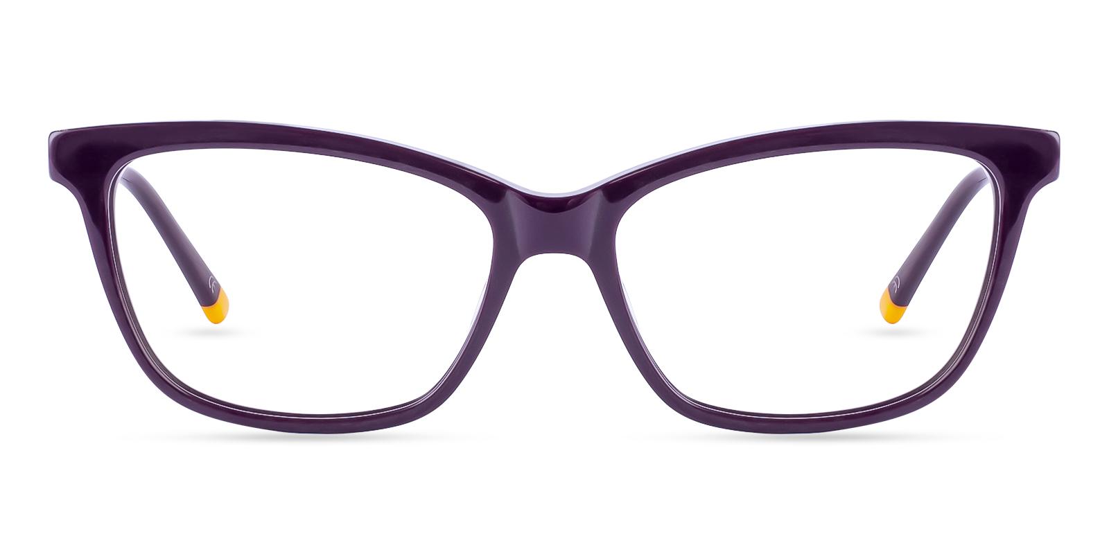 Zion Purple Acetate Eyeglasses , SpringHinges , UniversalBridgeFit Frames from ABBE Glasses