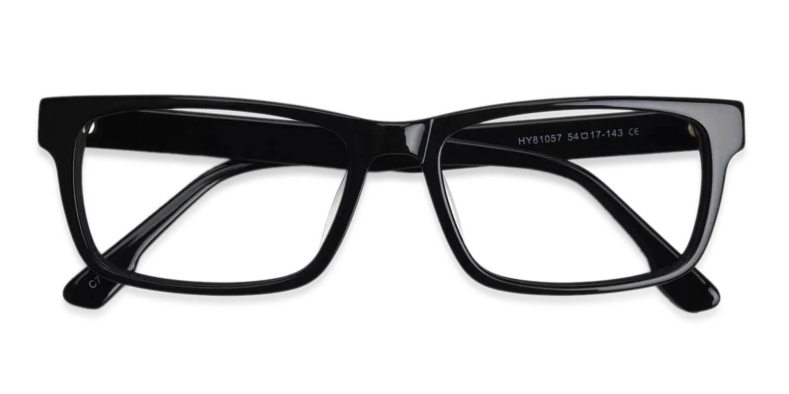 Mineral Wells Black Acetate Eyeglasses , UniversalBridgeFit Frames from ABBE Glasses