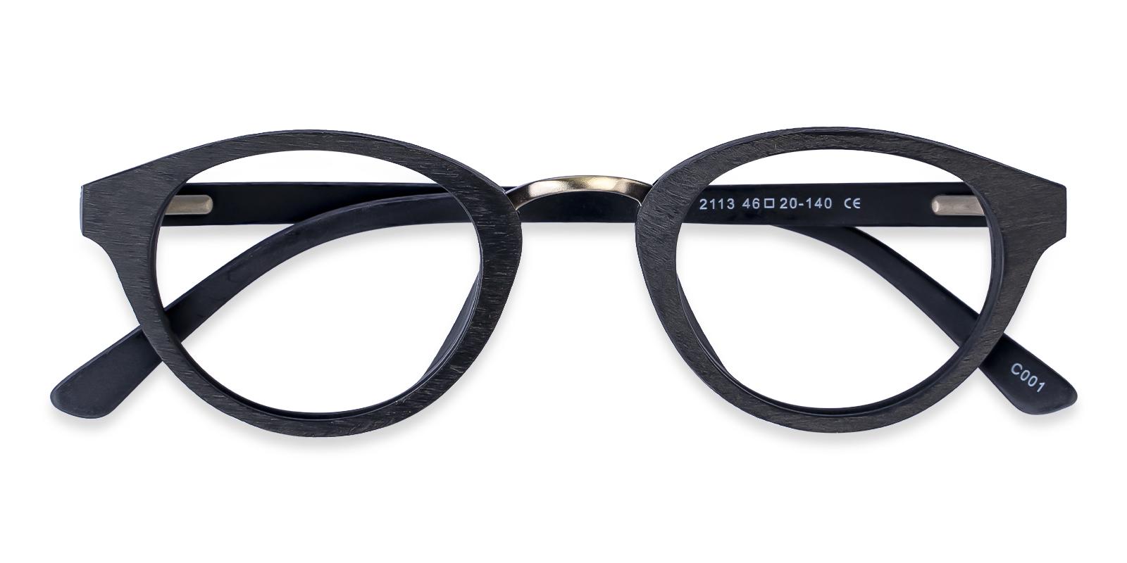 New Haven Black Acetate Eyeglasses , SpringHinges , UniversalBridgeFit Frames from ABBE Glasses