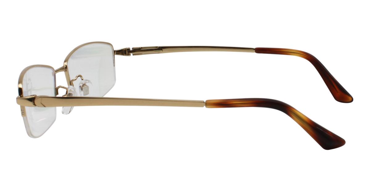45.49 Gold Titanium Eyeglasses , NosePads Frames from ABBE Glasses