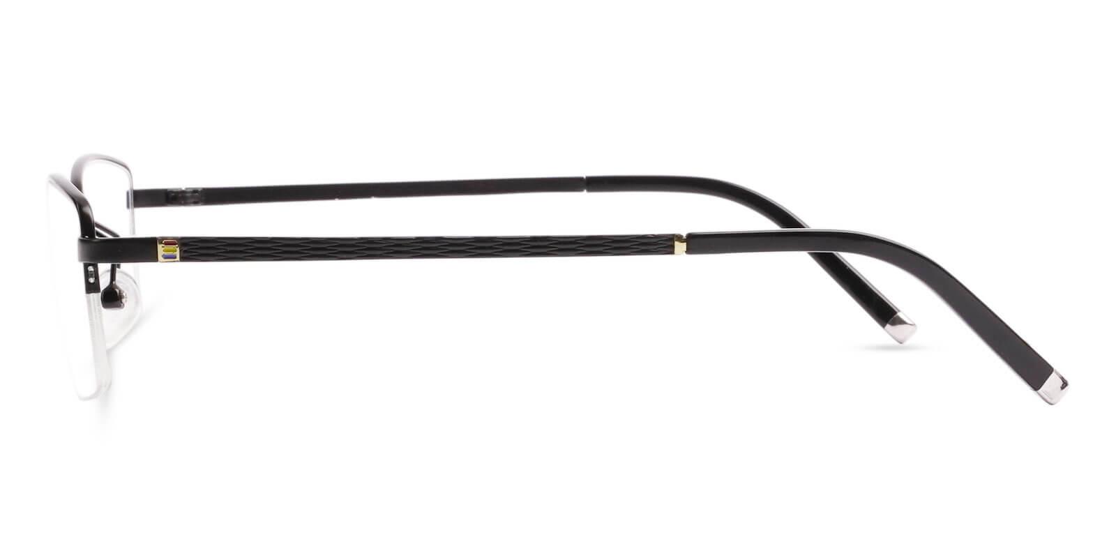 Liam Black Titanium Eyeglasses , NosePads Frames from ABBE Glasses