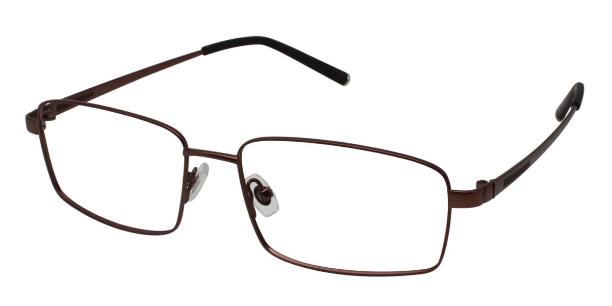 35.49 Brown Titanium Eyeglasses , NosePads Frames from ABBE Glasses