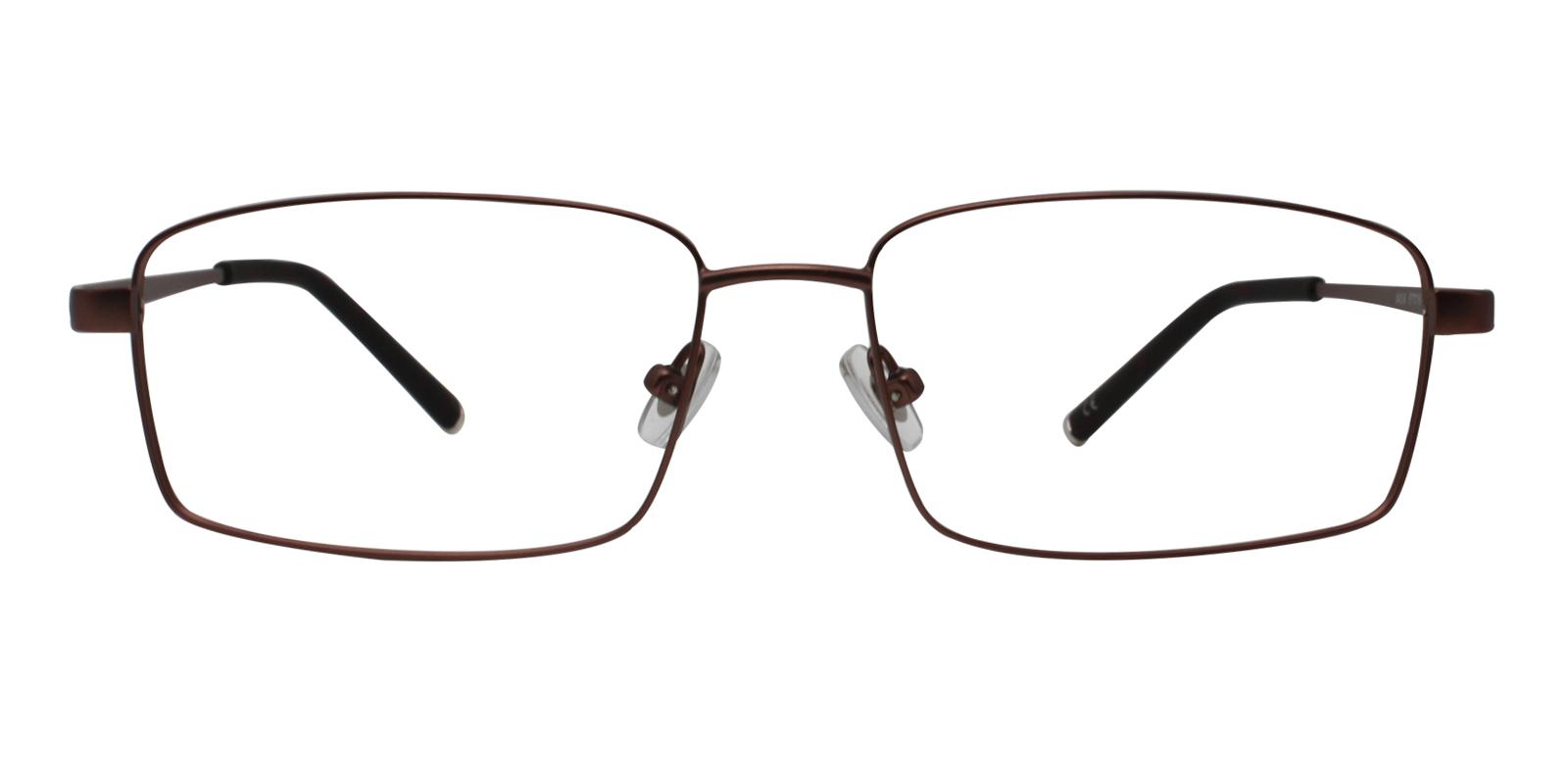 35.49 Brown Titanium Eyeglasses , NosePads Frames from ABBE Glasses