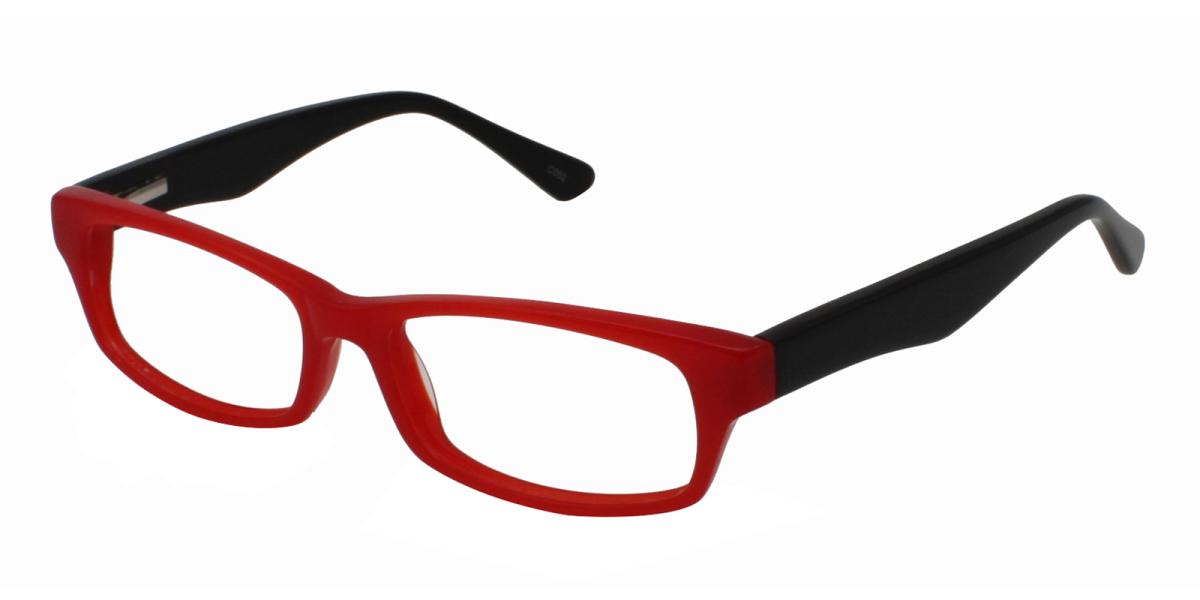 15.49 Red Acetate Eyeglasses , UniversalBridgeFit Frames from ABBE Glasses