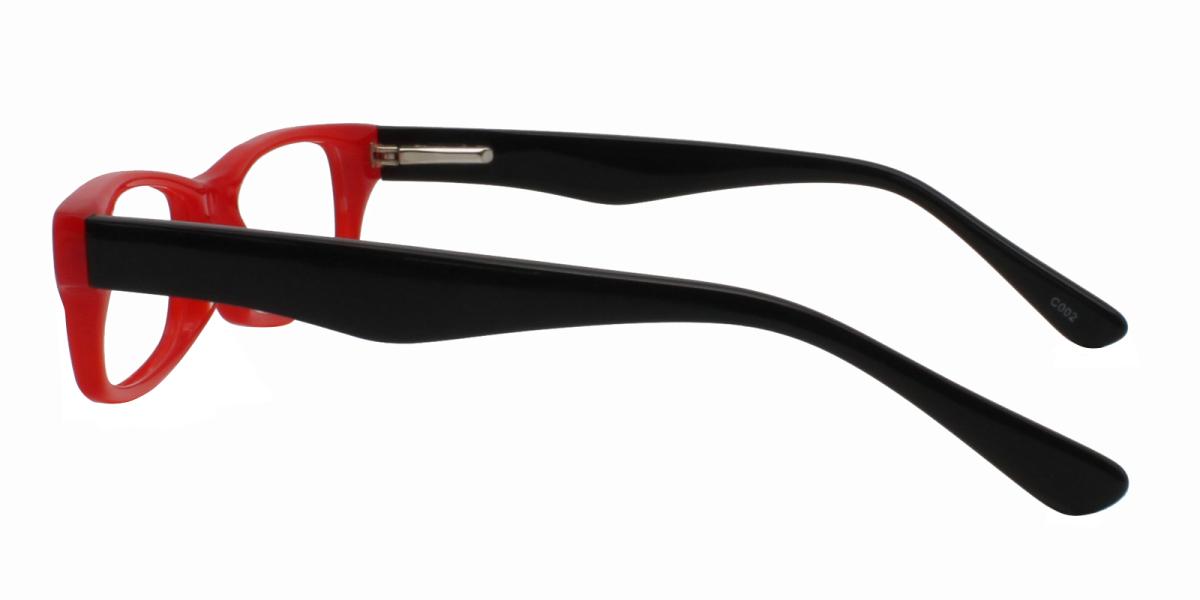 15.49 Red Acetate Eyeglasses , UniversalBridgeFit Frames from ABBE Glasses