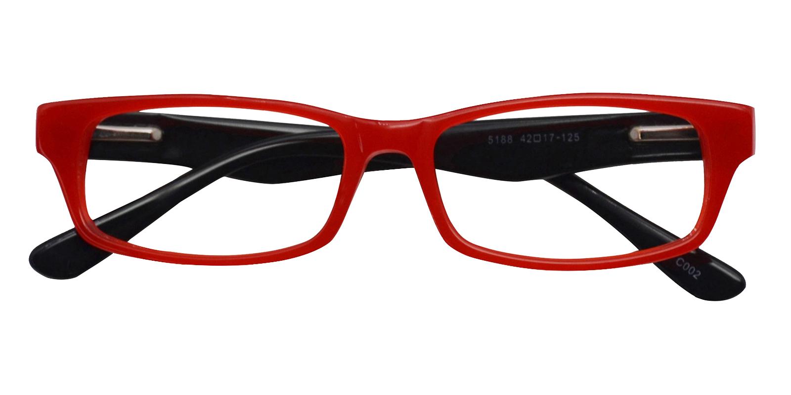 15.49 Red Acetate Eyeglasses , UniversalBridgeFit Frames from ABBE Glasses