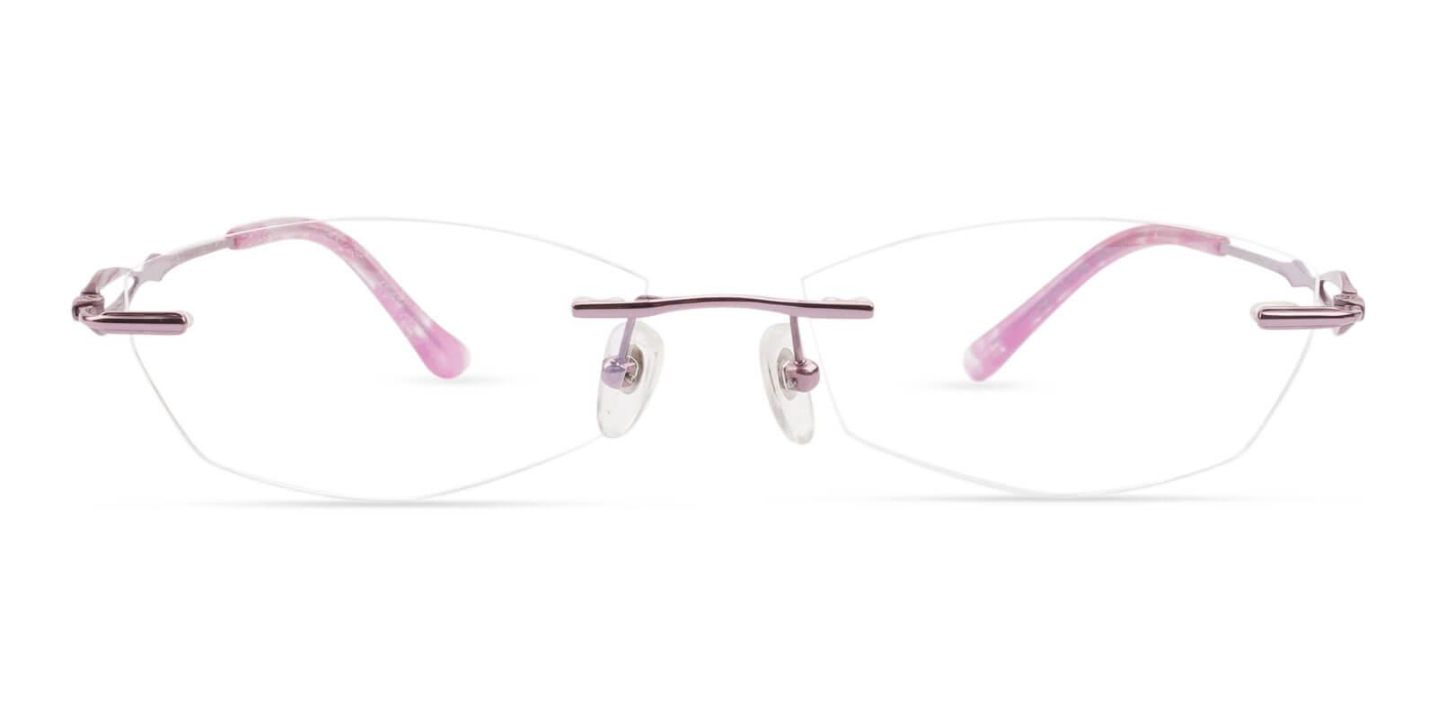 Emma Pink Titanium Eyeglasses , NosePads Frames from ABBE Glasses