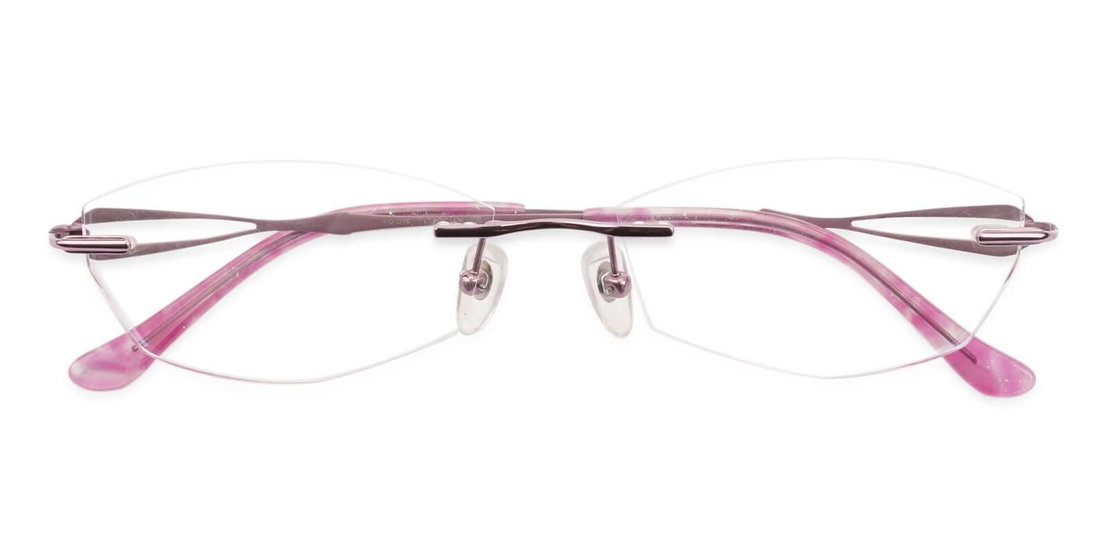 Emma Pink Titanium Eyeglasses , NosePads Frames from ABBE Glasses