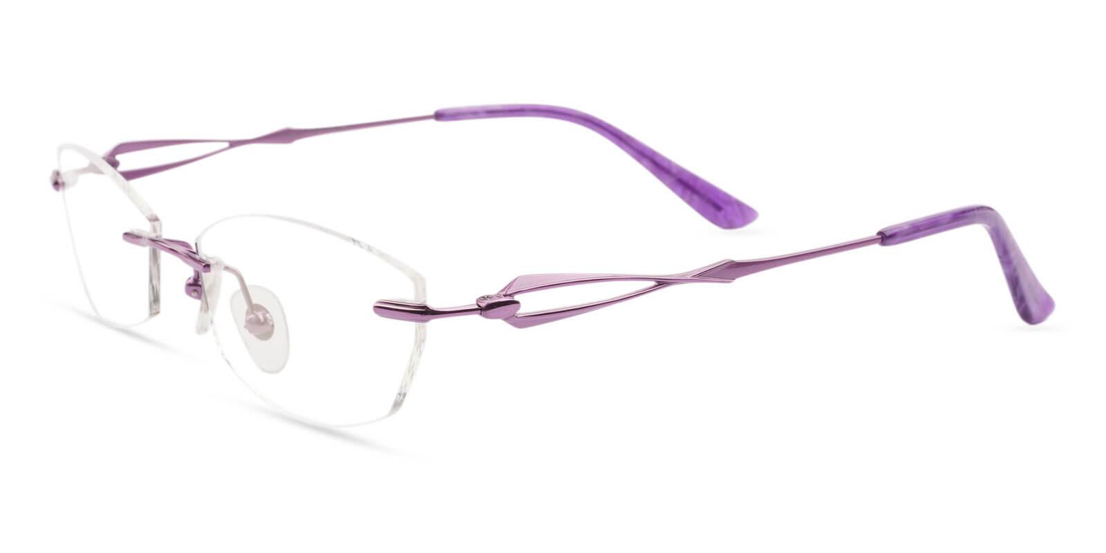 Emma Purple Titanium Eyeglasses , NosePads Frames from ABBE Glasses