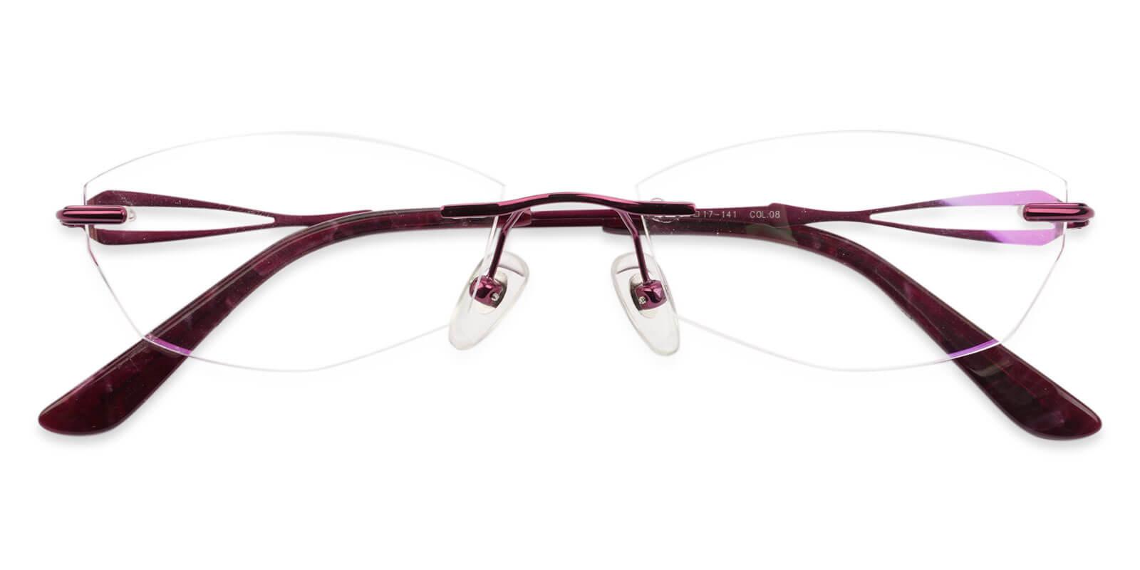 Emma Red Titanium Eyeglasses , NosePads Frames from ABBE Glasses