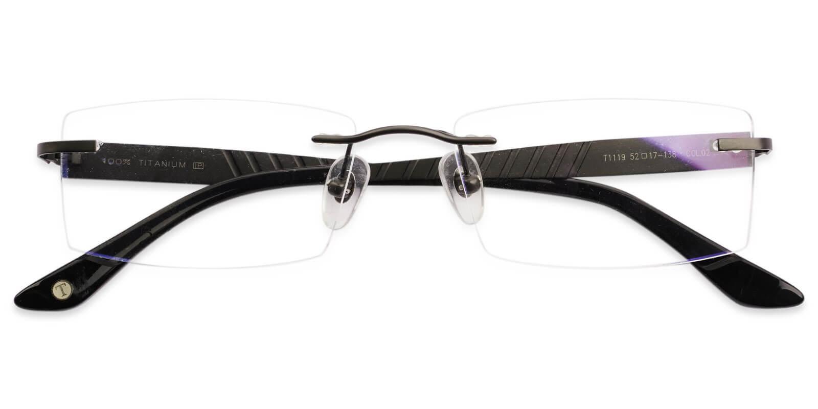 Bentonite Gun Titanium Eyeglasses , NosePads Frames from ABBE Glasses