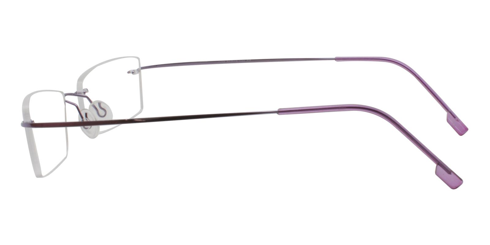 Olivia Purple Metal , Memory Eyeglasses , NosePads Frames from ABBE Glasses