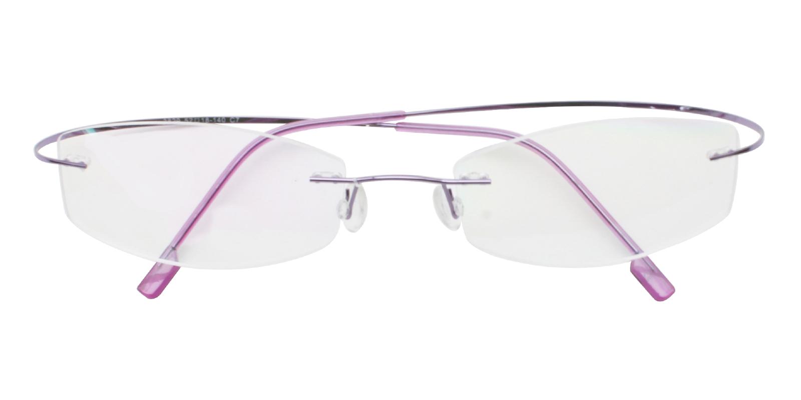 19.49 Purple Metal , Memory Eyeglasses , NosePads Frames from ABBE Glasses