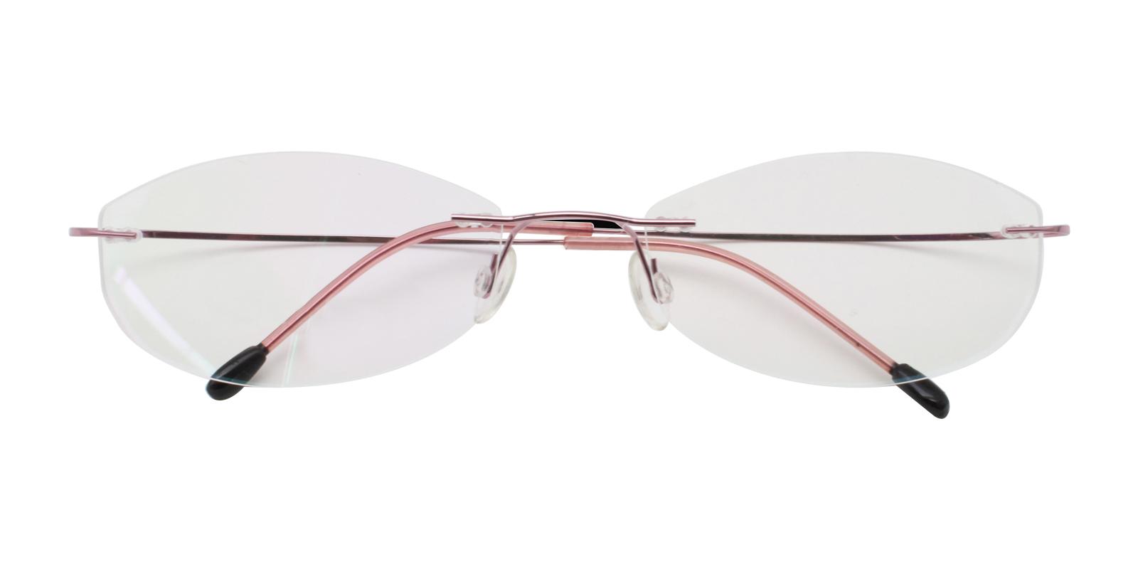 19.49 Pink Metal , Memory Eyeglasses , NosePads Frames from ABBE Glasses