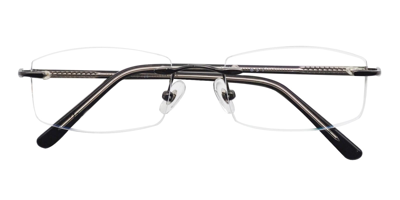 Lucas Gun Metal Eyeglasses , NosePads Frames from ABBE Glasses