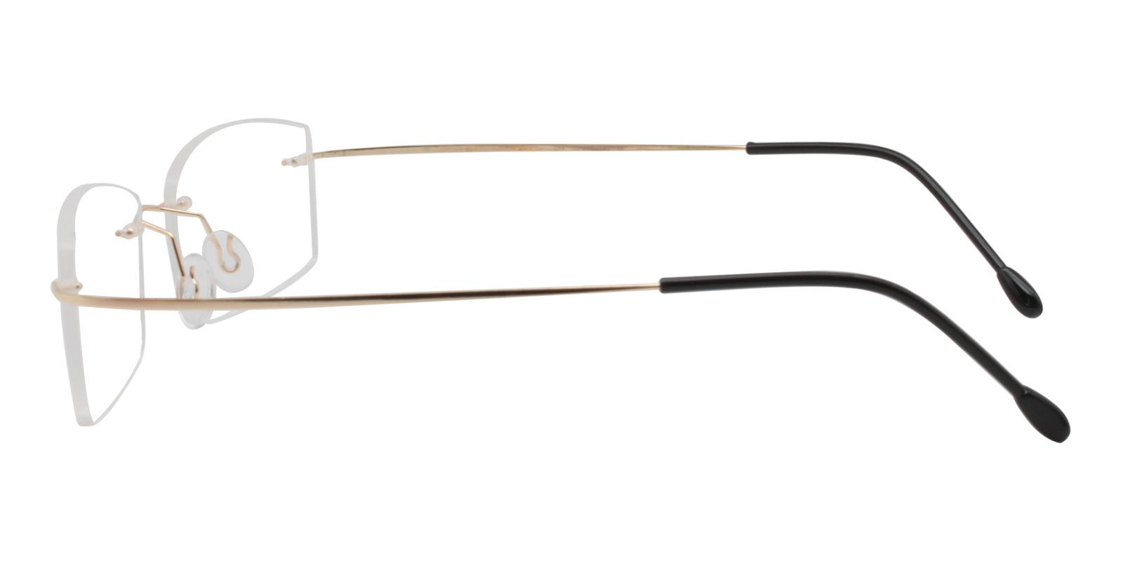 Pluto Gold Metal , Memory Eyeglasses , NosePads Frames from ABBE Glasses